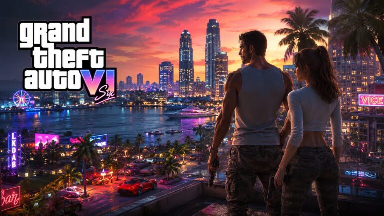GTA 6 release date, price and pre-orders featured image showing a futuristic Vice City-inspired skyline and next-generation open world